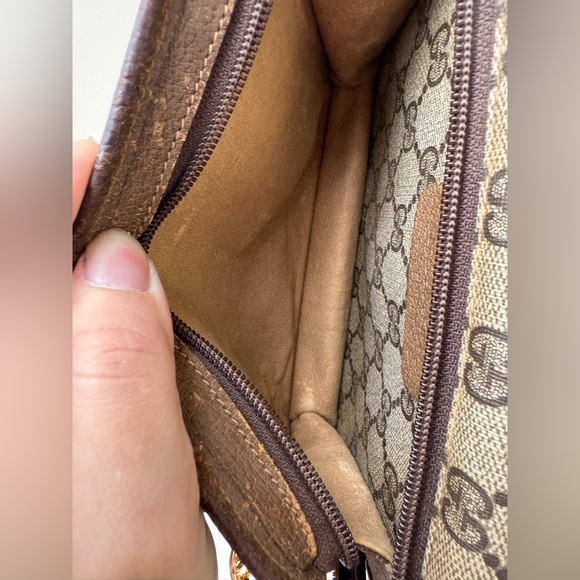 GUCCI GG CANVAS BELTBAG CROSSBODY WITH GOLD CHAIN - Picture 5 of 9